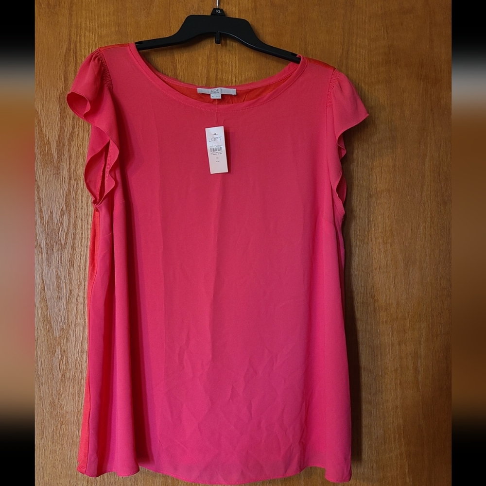 Loft ruffle sleeve top